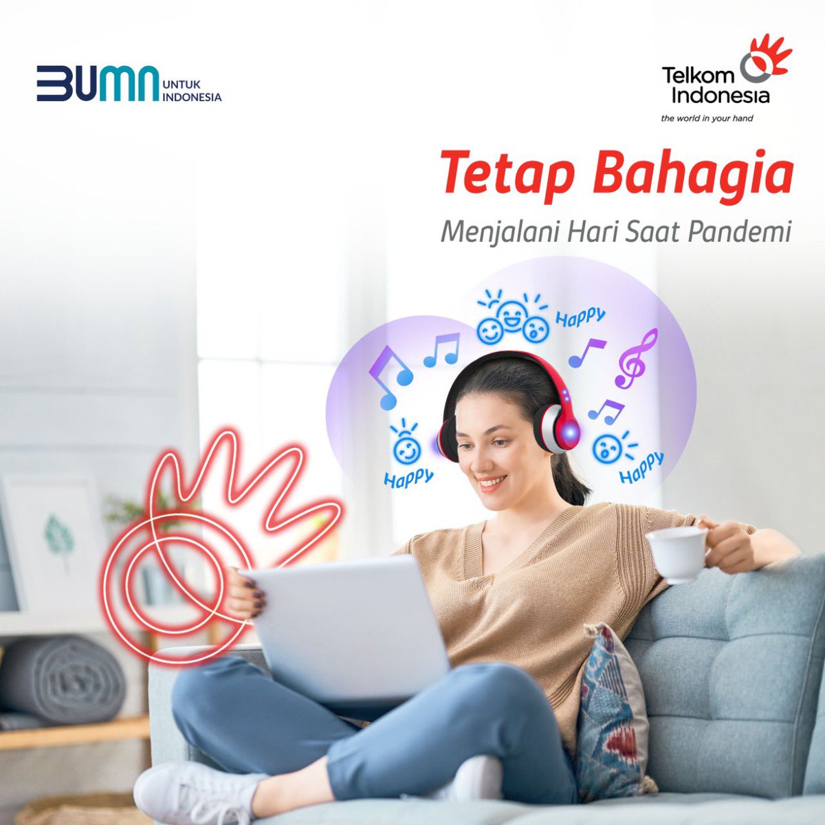 TelkomIndonesia's tweet photo. Pandemi membuat kehidupan banyak orang berubah secara drastis. Kini Sobat hanya bisa menghabiskan banyak waktu di rumah tanpa sering bertemu dengan orang lain. https://t.co/RzoUVzpNiy