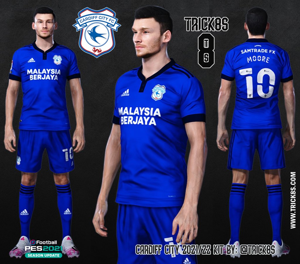 Trick8s on X: CARDIFF CITY FC @CardiffCityFC 2021/22 Kit for PES 2021  DOWNLOAD:  #eFootballPES2021 #kitmaker #kit # cardiffcity #CCFC #football #Derby #Wales #Championship #soccer #futbol  #PES2021 #Adidas #PES21 #Bluebirds