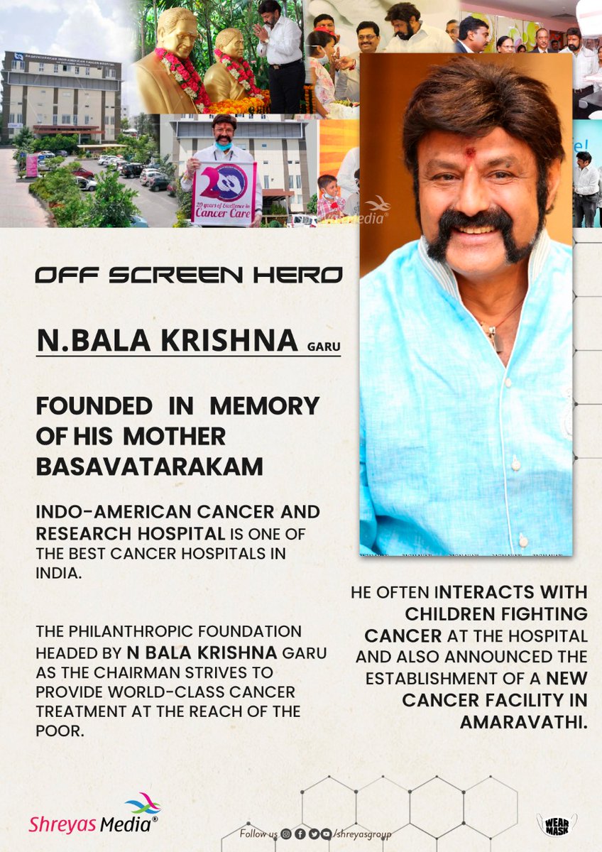 shreyasmedia's tweet photo. Man with Golden Heart ❤️ #NandamuriBalakrishna 😍
#OffScreenHero #ShreyasMedia https://t.co/g6Qc6IHKzz