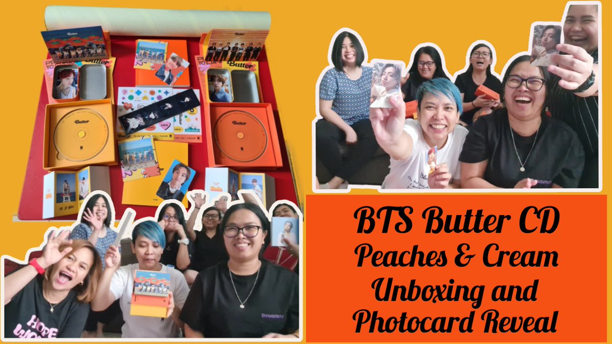 YanHinolan's tweet photo. Chaotic #unboxing of @BTS_twt Peaches and Cream #butterCD. #smoothlikebutter #pemissiontodance @angel_joyce22 @celinemarie29 @alex_prvrbs3125
https://t.co/RPYKaQO46D https://t.co/jzj0zmGkXy