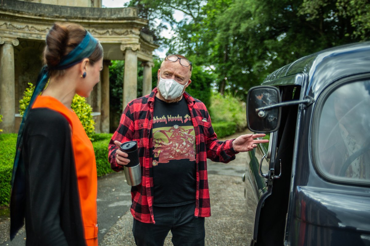 MovieHawks's tweet photo. HAWKS eye on @stevemccarten  as he directs the action covid style on set with actors @BangBendzHannaj, @SeanPogmore Patrick O'Kane @LaurentCLucas @russellbiles1 https://t.co/oNHvB95Ip0
