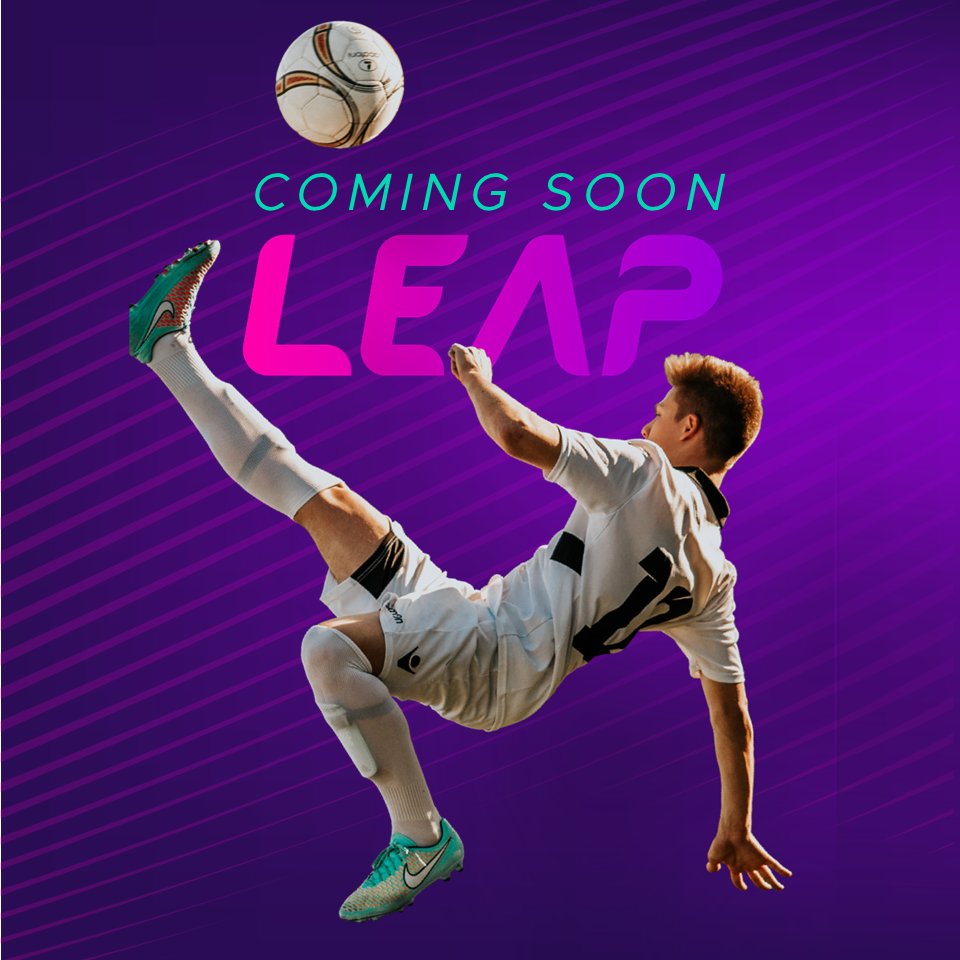 Play_Leap's tweet image. It t's time to reach your next level in sports. 
Whether you are an athlete or sports enthusiast, get ready for the biggest LEAP of your life! 
Coming soon on the App Store /Google Play. 
Stay tuned! 
#LeapApp #LeapSports #LeapMe #Dare2Leap