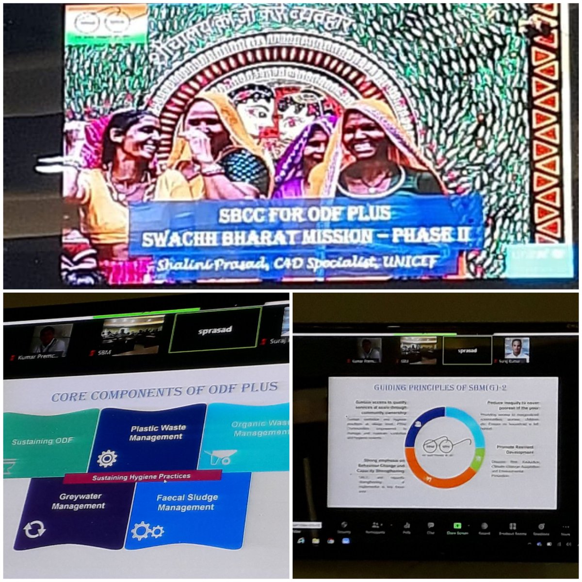 Swachhjhar's tweet photo. State team also discussed outline of district SBCC plan on new ODF + and ODF Sustainability materials recently launched by DDWS &
UNICEF.
#Towards ODF+ Village
@JharkhandCMO @MithileshJMM @swachhbharat @UNICEFIndia https://t.co/Q55N1hsjNx