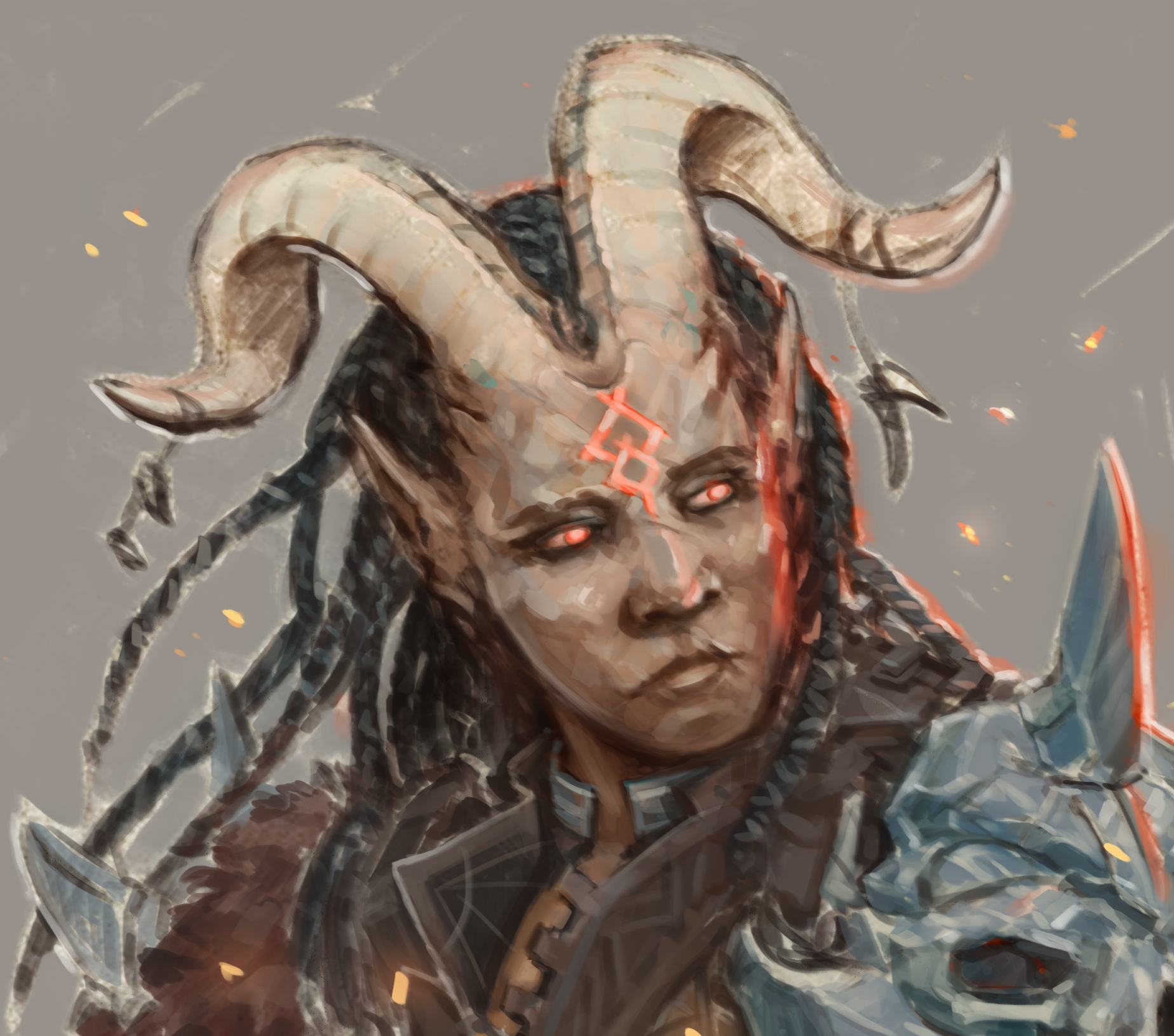 Male Tiefling Barbarian