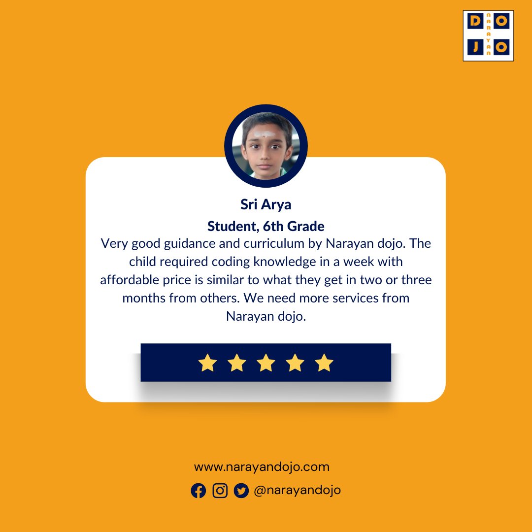 narayandojo's tweet image. Thank you 💛
#weekofcode #codingforkids #feedback #STEM