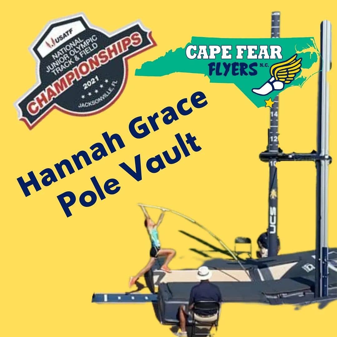 CapeFearFlyers's tweet photo. Today is day 4 of competition at the @usatf #JOTF National Championship, two @CapeFearFlyers will be competing in field events.
Run Flyers Run!!
#usatfnationals2021 #juniorolympics2021 #usatfyouth #polevault #javelin #usatffuturestars #javelin #polevault #runjumpthrow #runjumpfly https://t.co/xRCUSX3mWN