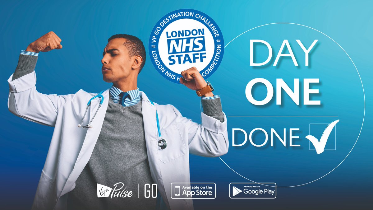 NHS London People Wellbeing (@nhs_ldn_wellbe) on Twitter photo Well done to everyone on finishing the first day of the <a href="/virginpulse/">Virgin Pulse</a> #LondonNHSDestinationChallenge!
If you've not signed up yet there's still time to team up with your colleagues and get some healthy hints and tips along the way. 👍
join.virginpulse.com/NHSEwellbeingc…
#OurNHSPeople Well done to everyone on finishing the first day of the <a href="/virginpulse/">Virgin Pulse</a> #LondonNHSDestinationChallenge!
If you've not signed up yet there's still time to team up with your colleagues and get some healthy hints and tips along the way. 👍
join.virginpulse.com/NHSEwellbeingc…
#OurNHSPeople