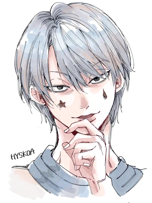 リクエスト頂いていました、髪を下ろしたヒソカです★¯_¯▲
ありがとうございました!🙇‍♂️✨ 