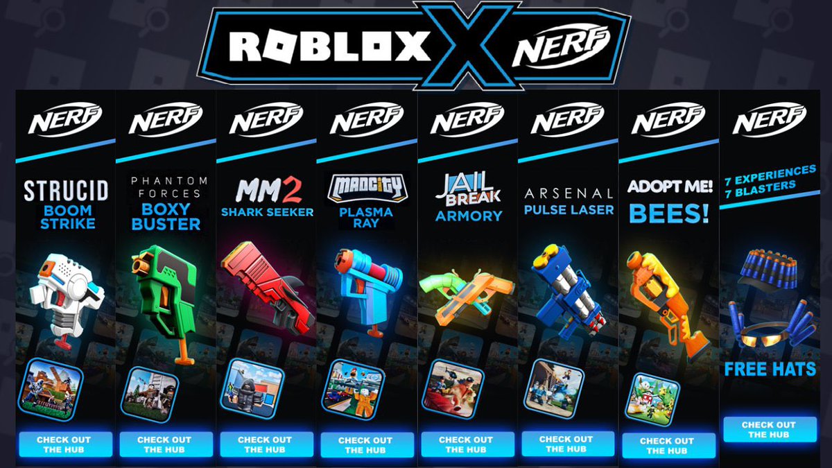 HOW TO GET ALL ROBLOX NERF ITEM CODES FOR FREE! Boom Strike, Armory, Pulse  Laser, Shark Seeker, Bees 