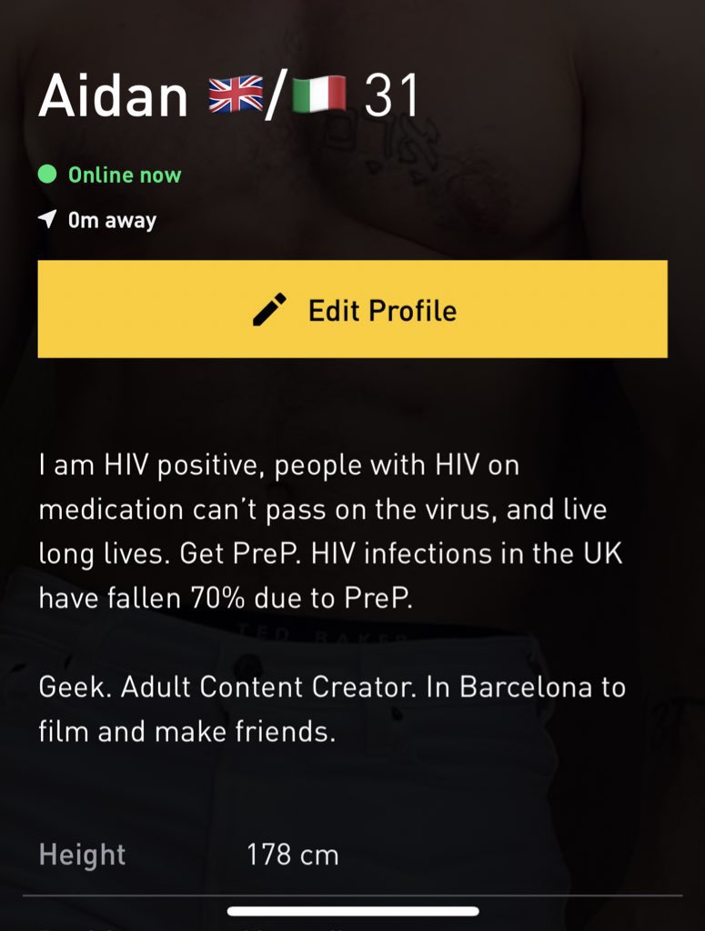 Going to keep on being really loud about having HIV, and the benefits of PreP until the stigma ends.