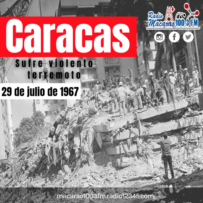 Conmemoramos 54 años del lamentable hecho que cambió totalmente la historia de nuestra ciudad. El terremoto de Caracas de 1967, impulsó el avance de las investigaciones sismológicas en el país. #VacúnateYAbrazaLaVida