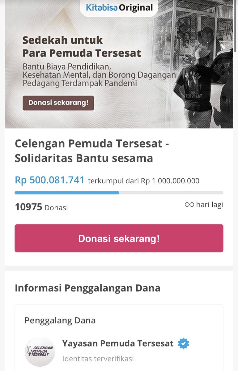 Husen_Jafar's tweet photo. Alhamdulillah! “Celengan Pemuda Tersesat” sudah 500 juta >> https://t.co/ZTS8TWJzC0. https://t.co/1ONGo133T8