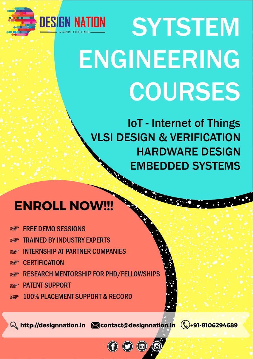 designnation20's tweet photo. Let's improve your career opportunities by joining with us.
.
#IoT #IIoT #Internetofthings #Business #IoTinsights #IoTSecurity #Smart  #CloudService #Devices #vlsi #vlsidesign #vlsicourse #embedded #systems #Analytics #Designnation #Courses #Career #Jobs #OnlineClasses https://t.co/4AfPQpaKdP