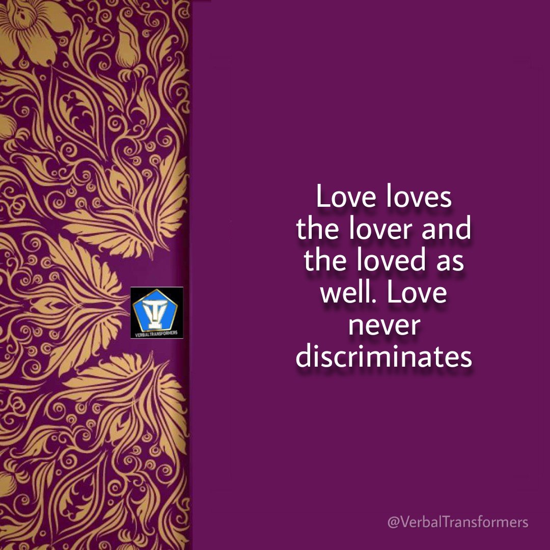 Verbaltrans's tweet photo. Love loves the lover and the loved as well. Love never discriminates - V.T #WordsOfLife
-
-
#BeInspiredToDoMore
#LoveTops #TrueLove #ThursdayThoughts #DriveYouHome #Olympics #VT_PALF @ameyaw112 @GhanaSocialU @OkwasiaBiNti @iLatif_ @caroline4real @Bridget_Otoo @AbeikuSantana https://t.co/ju4vk6sEnk