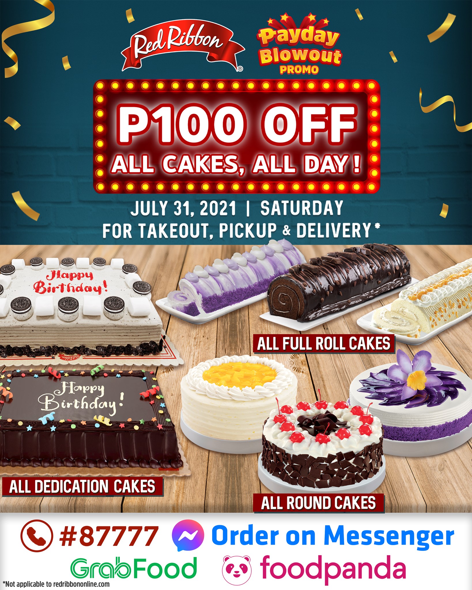 Red ribbon outlet cake price 2020