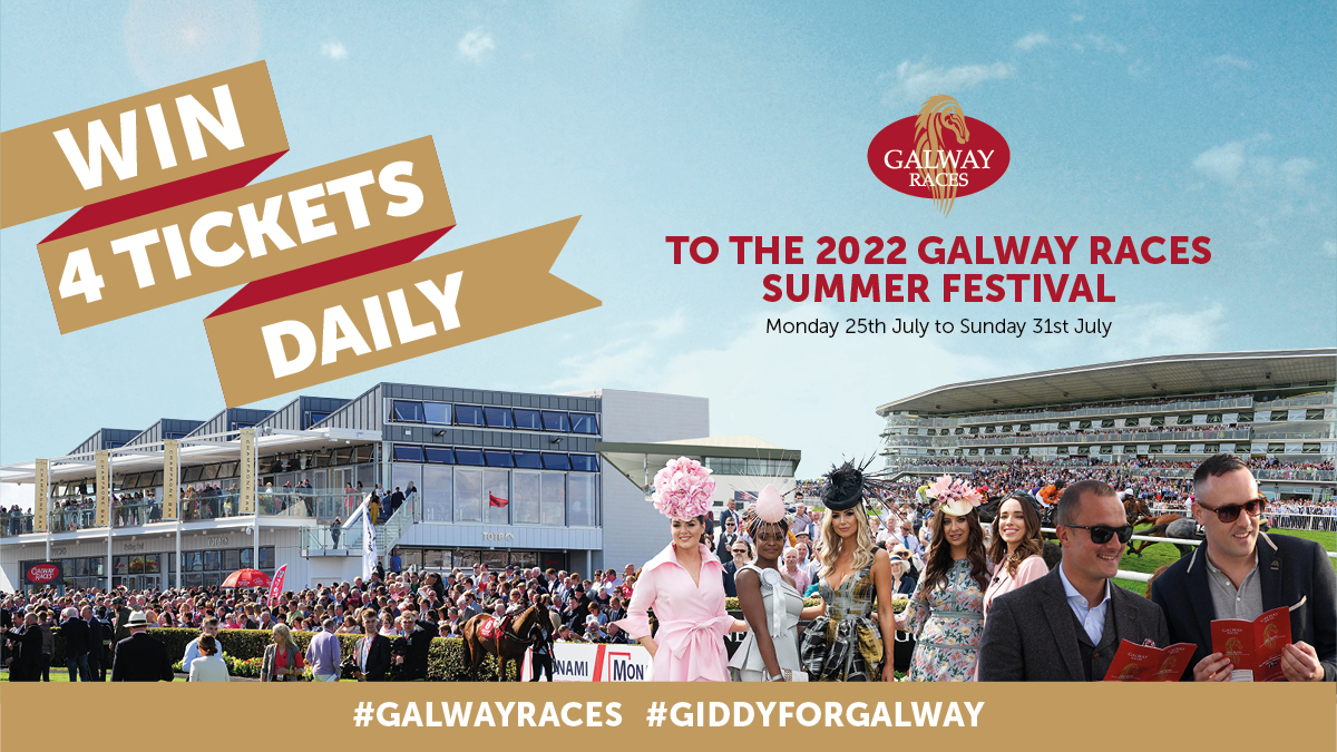 Galway_Races's tweet photo. 🥳Thursdays Competition
🎟️Everyday this week, we're giving away 4 tickets to our 2022 Summer Festival
👉To enter: simply comment who you will bring with you [3 people], then retweet this message
👏Daily winner announced after the last day each day #GiddyforGalway #GalwayRaces https://t.co/fOx9k9ZDLY