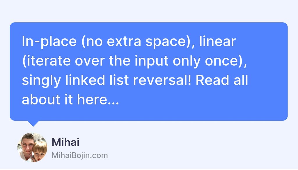 mihaibojin's tweet image. Reverse a singly linked list
▸ lttr.ai/juhZ

#SinglyLinkedList #LinkedLists #DataStructures #Coding