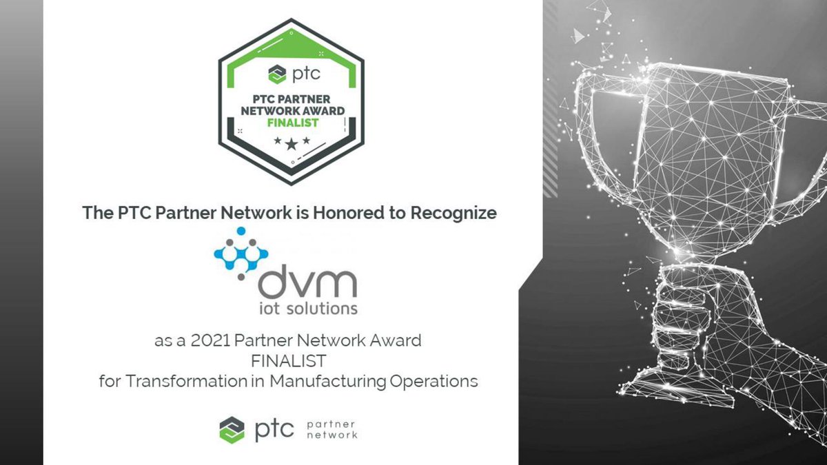 dvmtechnology's tweet photo. We are honored to be selected as a PTC Partner Network Awards Finalist in the “Transformation in Manufacturing Operations” category with our Industry 4.0 solution developed for our valued customer #EVYAP.
@PTC_Partners @PTC @ThingWorx
#PTCPartnerSummit #IoT #dvmtechnology https://t.co/3YSlqyzulf