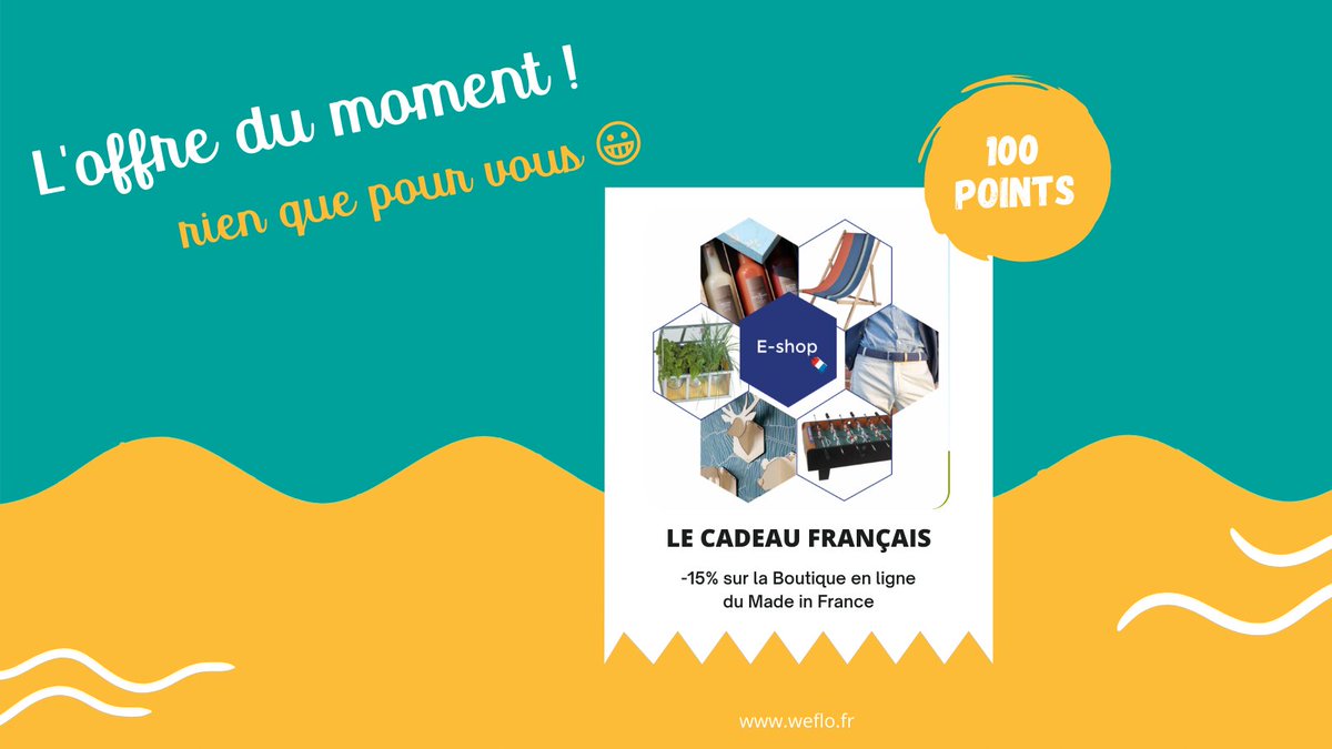 On se retrouve aujourd'hui pour l'offre du moment ! 🛍

Vous pouvez retrouver dès maintenant Le Cadeau Français sur notre boutique : weflo.fr/la-boutique, pour commander vos cadeaux Made in France 🍏 🧀

À très vite pour vous présenter de nouvelles offres ! 🧐