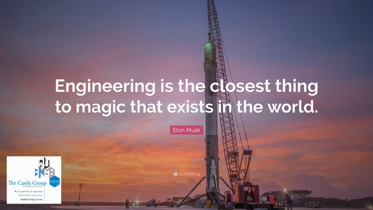 HydroMarine2's tweet photo. "Engineering is the closest thing to magic that exists in the world." ~Elon Musk
https://t.co/ycGNGOJzVb

#castlegroup #engineering #marinelife https://t.co/ydr02QDRvF
