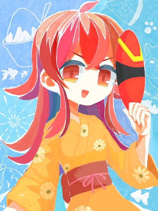 ハナマル・夏休み‼️💮🍧🎆🍉🐕🐠
#小宮果穂誕生祭2021
#小宮果穂生誕祭2021 