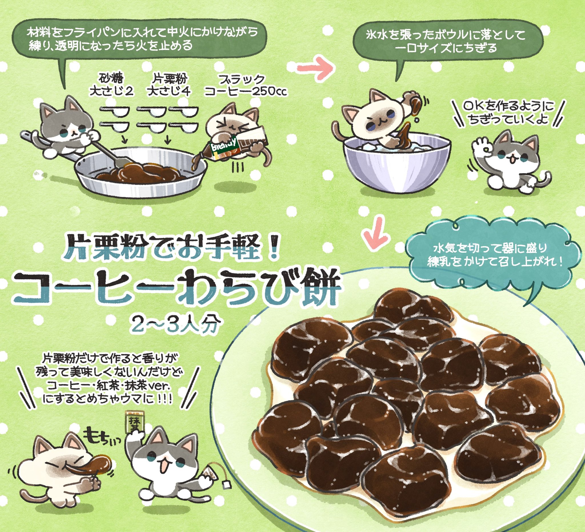 ぼく いらすと料理家 片栗粉でわらび餅を作ると 独特の香りが残って美味しくないんだけど コーヒーや紅茶味にすると めちゃウマ もちぷる 片栗粉大さじ4 好きな飲み物250cc 砂糖大さじ2を練り混ぜるだけ ぼく いらすと料理家 片栗粉でわらび餅を作ると 独特の香りが残って美味しくないんだけど コーヒーや紅茶味にすると めちゃウマ もちぷる 片栗粉大さじ4 好きな飲み物250cc 砂糖大さじ2を練り混ぜるだけ