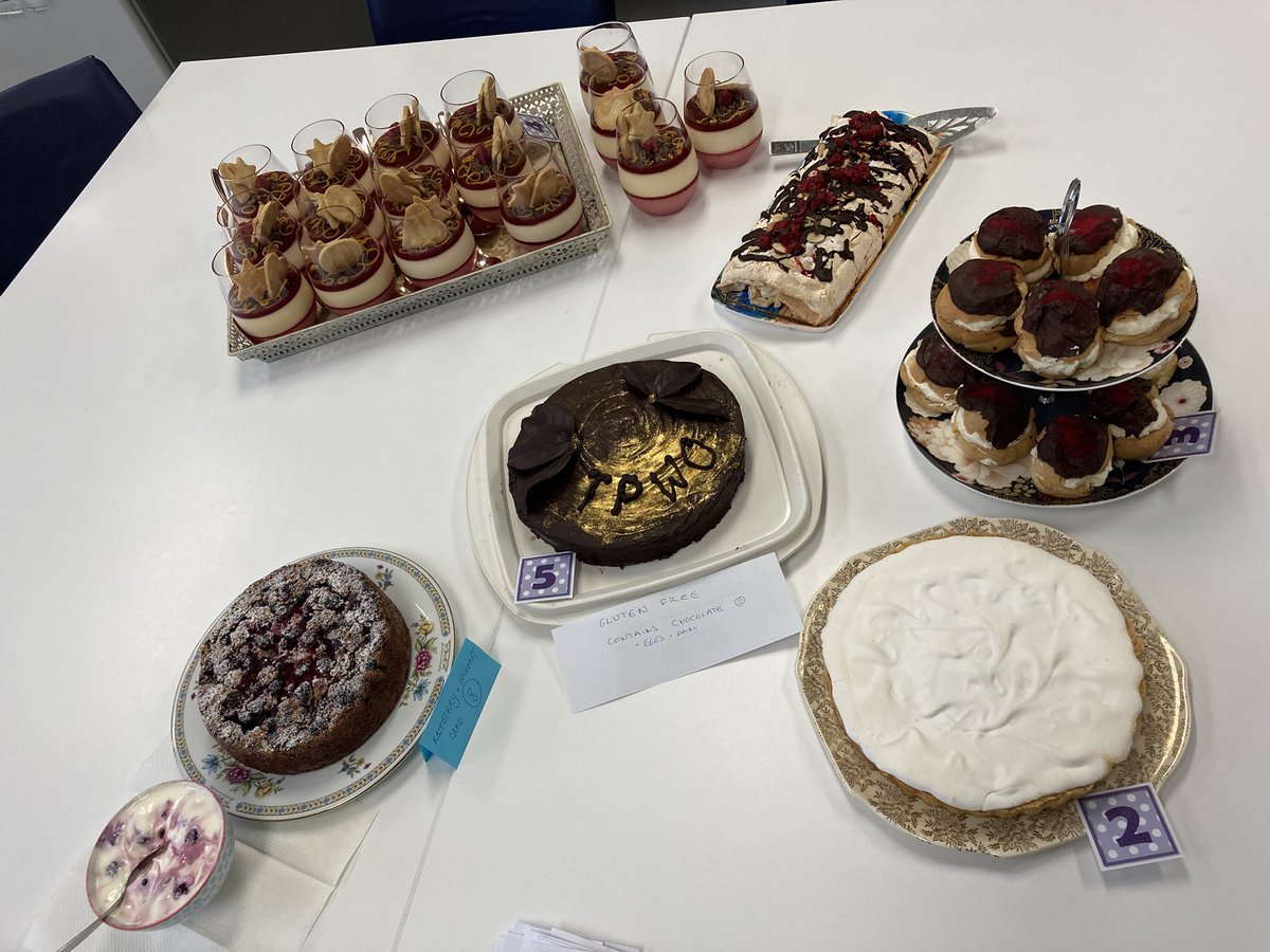 A selection of deliciousness from the first Great TPWO Bake-Off 😋 Winners to be announced tomorrow.