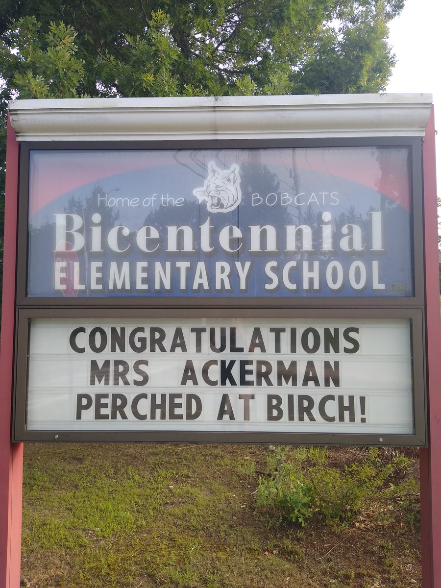 Congratulations Mrs. Ackerman on your appointment as the new Principal of Birch Hill Elementary!  Thank you for everything. Your Bicentennial family will miss you! <a href="/NASHUASCHOOLS/">NashuaSchools</a> #NSD42