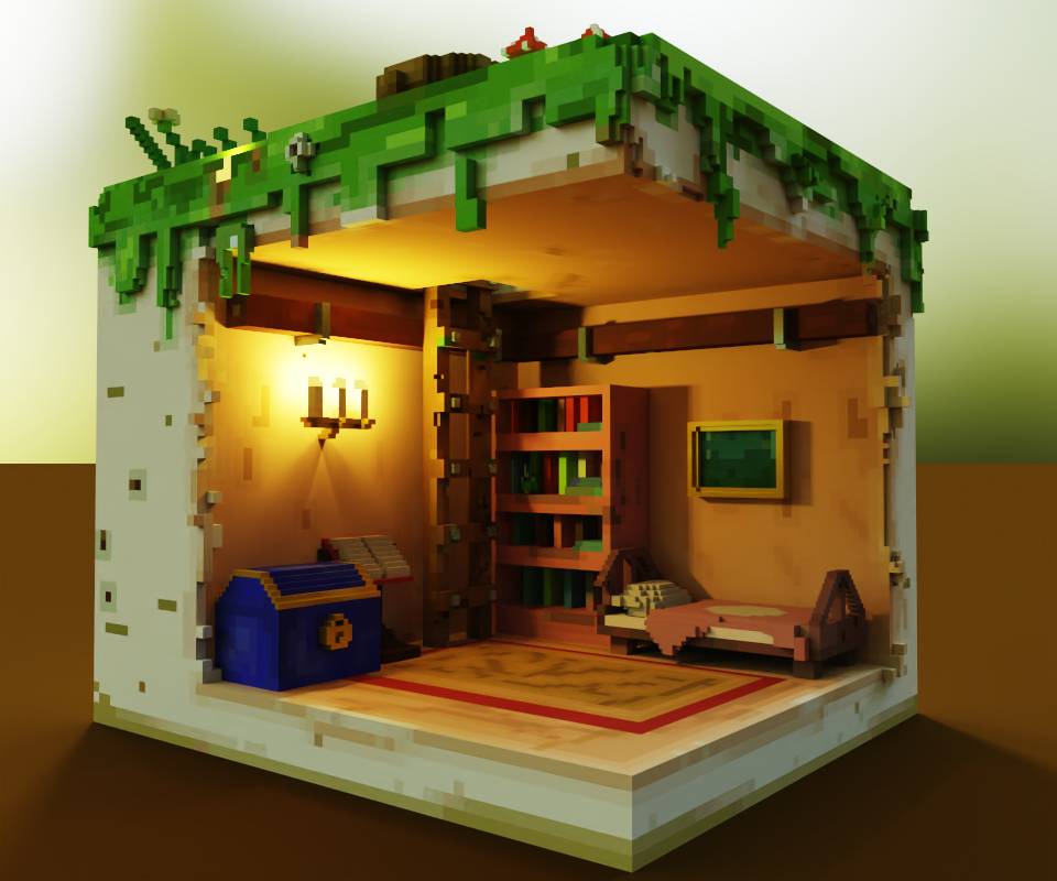 23fess's tweet photo. Little life, in a huge Russian birch. #MagicaVoxel from
@ephtracy #3dart #illustration #иллюстрация #3Д #простота #design #дизайн #23fess #multivan_animate #birchtree #littleworld #house #fun #миниатюрный #дом #березка #voxel https://t.co/B1mCzJohWY