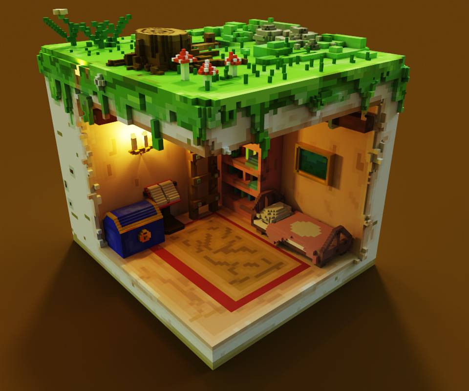 23fess's tweet photo. Little life, in a huge Russian birch. #MagicaVoxel from
@ephtracy #3dart #illustration #иллюстрация #3Д #простота #design #дизайн #23fess #multivan_animate #birchtree #littleworld #house #fun #миниатюрный #дом #березка #voxel https://t.co/B1mCzJohWY