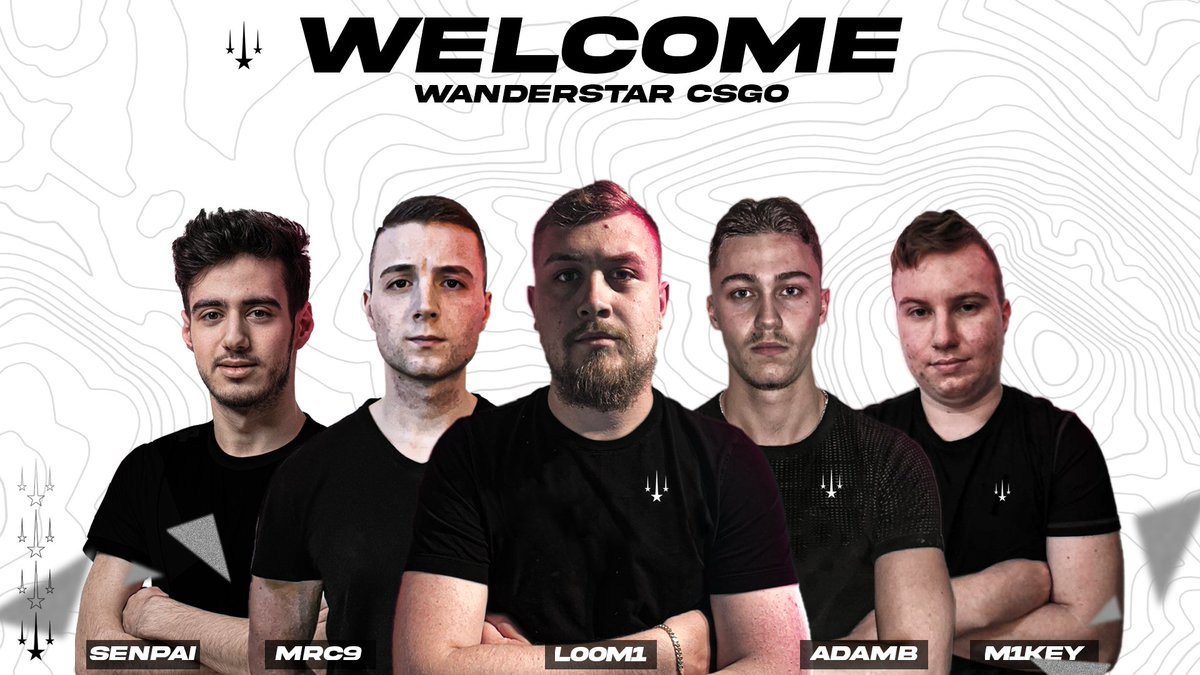 WANDERSTARorg's tweet image. 💫WELCOME WANDERSTAR CSGO!💫

🇱🇧 Belal &quot;Senpai&quot; Chehab - @Senpaiicsgo 
🇩🇪 Marc &quot;MRC9&quot; Jarke - @MRC9CS 
🇸🇪 Lucas &quot;L00m1&quot; Haukland - @L00m1cs 
🇸🇪 Adam &quot;adamb&quot; Ångström - @bagci111 
🇸🇰 Jakub &quot;M1key&quot; Krausko - @M1key1769 

They will compete in S38 @ESEA Main! 

#ReachForTheStars