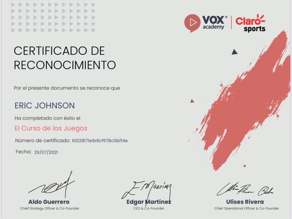 EricJohnsonJr86's tweet image. Gracias a @Vox_Academy y a @ClaroSports por la agradable y enriquecedora experiencia. Aprender de la mano de sus expertos es un lujo. 👏🏼