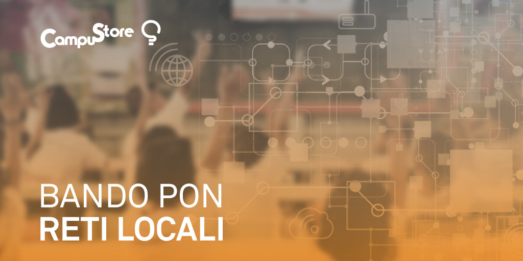 Il Ministero ha pubblicato il bando PON per la realizzazione di reti locali, cablate e wireless, nelle scuole. 
Scopri di più a questo link go.campustore.it/pon-reti-locali
Se hai bisogno di supporto: info@campustore.it – 800 244 994