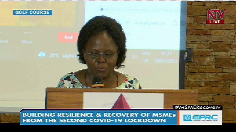ntvuganda's tweet photo. The second lockdown came at a time when we were still adapting to the new normal after the first lockdown in 2020 but we also know these MSMes were struggling before COVID-19 in terms of finances. - Sarah Ssewanyana #MSMERecovery https://t.co/Q8PYRO8eUc