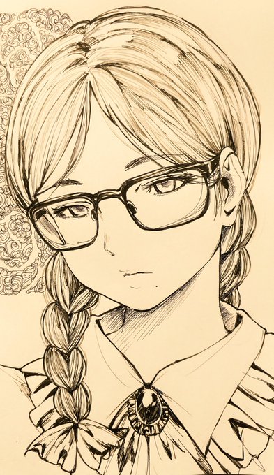 しめ縄のような三つ編み 