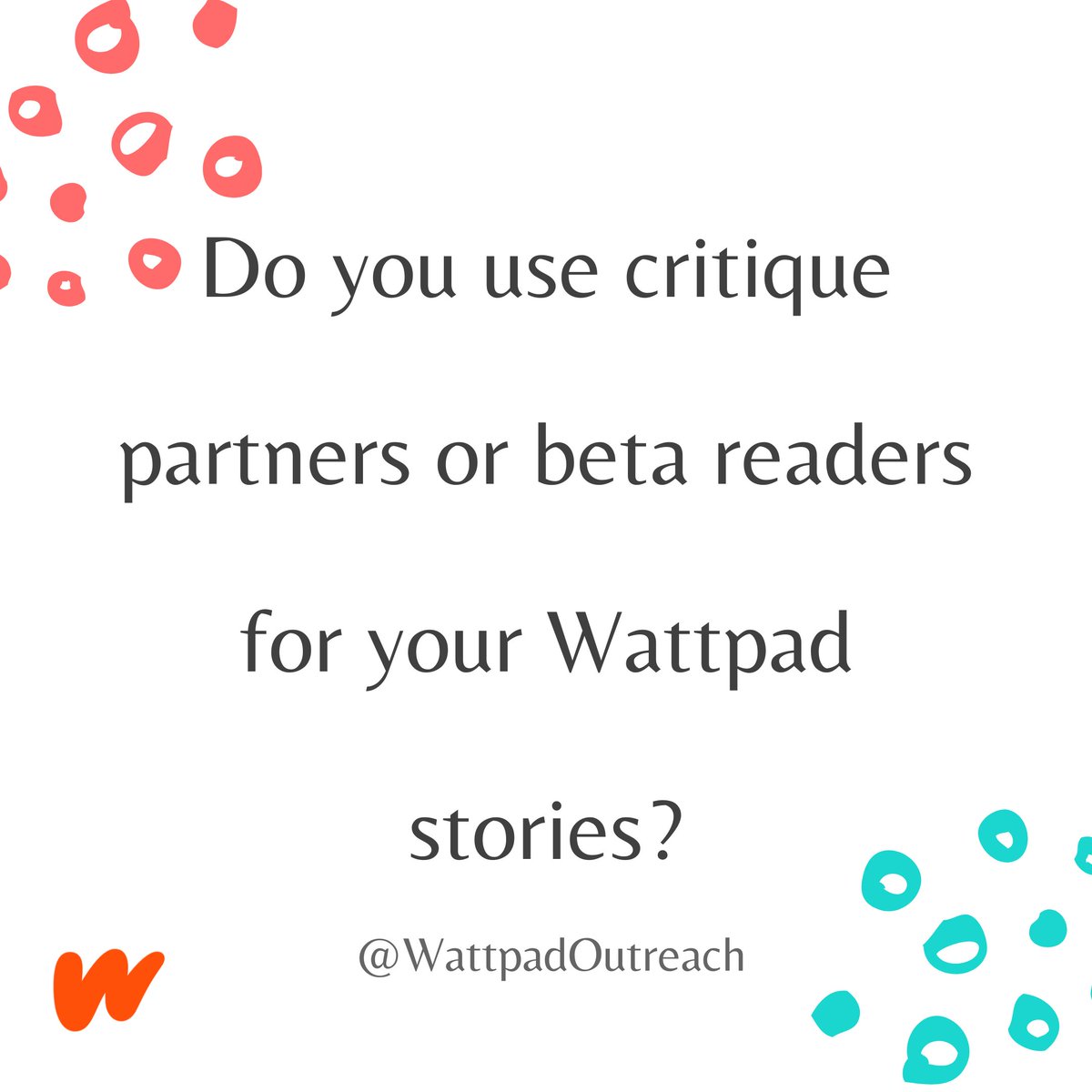 Writers don't always catch their own mistakes. It helps to have a second set of eyes on a project. Do you use critique partners/beta readers for your story? If you're looking for one, tell us a little about your WIP and check the other comments for stories to help.
<a href="/wattpad/">Wattpad</a>