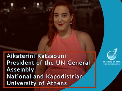 ThracingM's tweet photo. Today we #SayHiTo Aikaterini Katsaouni, another member of the Secretariat! Katerina will serve as the President of the UN General Assembly! https://t.co/uoTQAU4fKC
