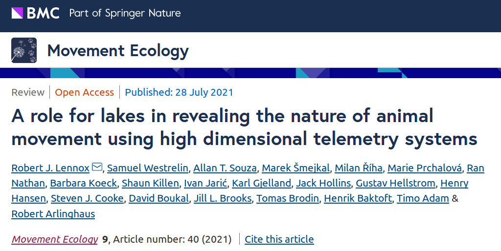 FishTelGroup's tweet image. On the role of #lakes in revealing nature of #animalmovement through #telemetry - new paper &amp;amp; great effort by @FisheriesRobert and a large team of authors from the @FishTelGroup …ementecologyjournal.biomedcentral.com/articles/10.11… #animaltracking #fishtelemetry #fishsci #movementecology @Alternet_Europe