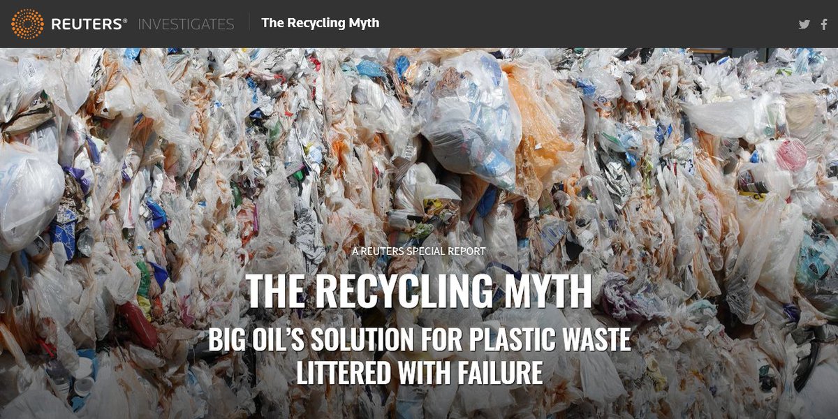 PlasticsBeyond's tweet photo. Fantastic new piece by @Reuters exposes the failures, false claims &amp; pitfalls (including toxic emissions + major #GHG that speed #climatechange ) of "advanced" or "chemical recycling" a.k.a. pyrolysis, waste-to-fuel, waste-to-energy &amp; gasification. @enckj https://t.co/ZmIqJBFW2x https://t.co/5SWI20FLF4