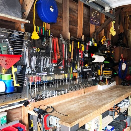 WallControl's tweet image. A jam-packed tool wall by Blaine. Everything has a place with #WallControl! Efficient tool #storage when every inch counts! #Pegboard