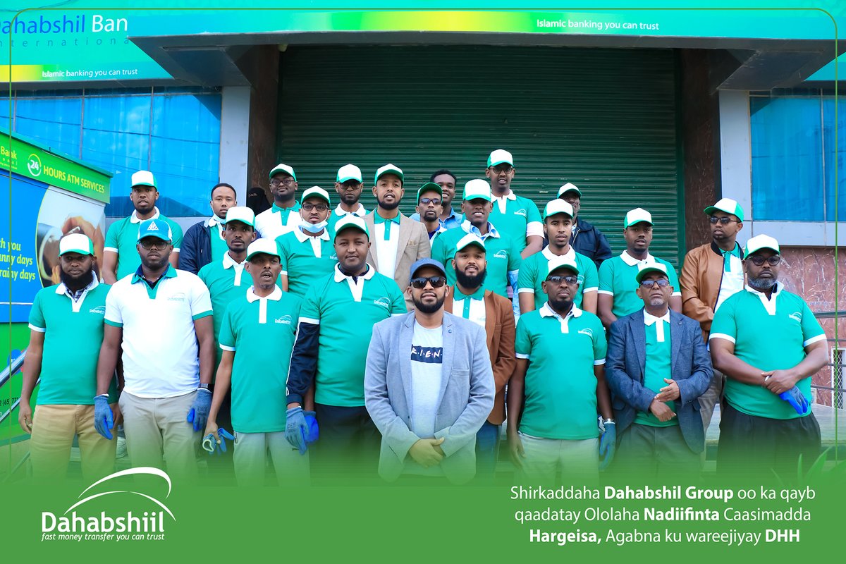 Dahabshil's tweet photo. Today #Dahabshiil donated cleaning equipment & Participated in a General Cleaning campaign in Hargeisa. an initiative by @AbdikarimMoge and the new Local Council! #CleanHargeisa #NadiifiHargeysa
#FastMoneyTransfer https://t.co/OmUJuGxtYz