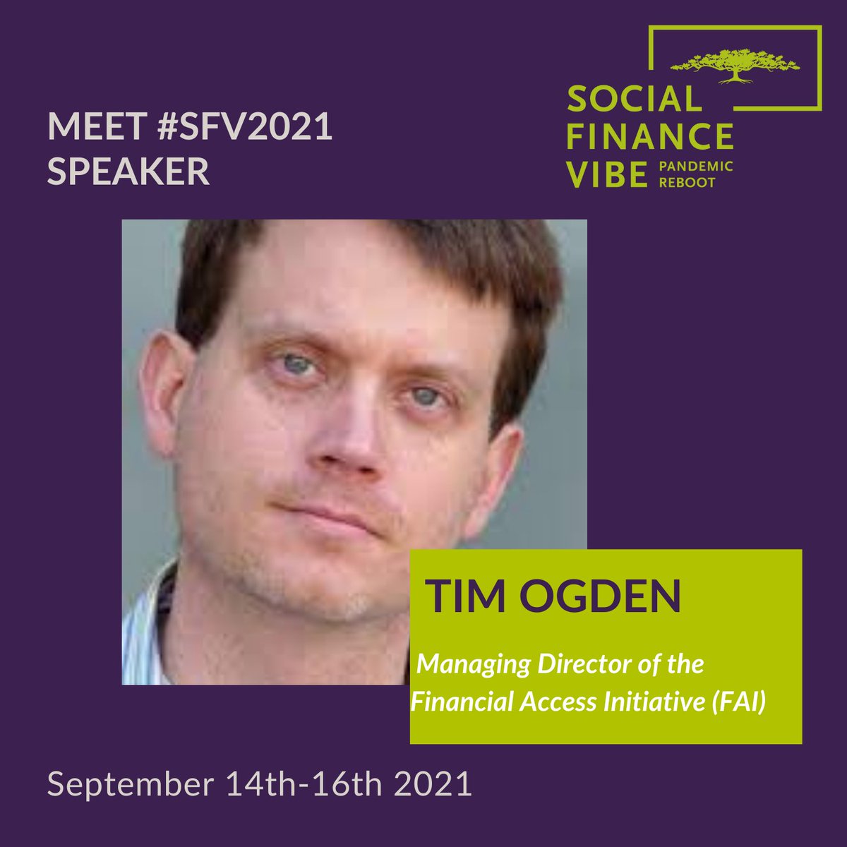 MFC_Network's tweet photo. Meet the #SFV2021 keynote speaker: Tim Ogden!
In his speech “After the Storm perhaps”: 
🟪#pandemic effects on #microfinance
🟪#GlobalTrends
🟪What future for #MFIs

🟩Find out about Tim &amp; #SFV2021:  https://t.co/3e16DyX1ms 🟩

#SocialFinance #InclusiveFinance #SentinelProject https://t.co/C5Wgecv50t