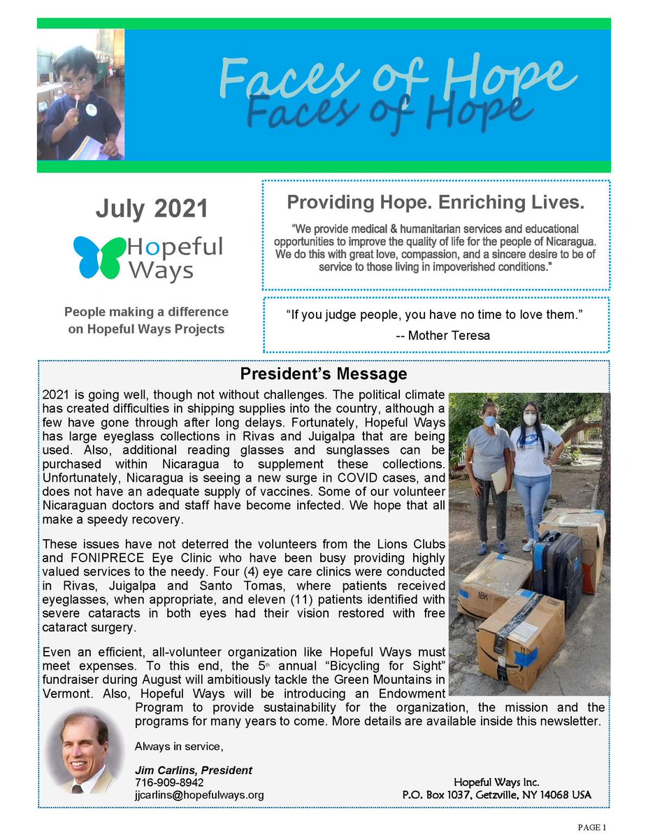 HopefulWaysOrg's tweet photo. See what's new with Hopeful Ways in our July Newsletter.  https://t.co/N2TbALtyHu
#hopefulways #newsletter #medicalmission #eyesurgery #nicaragua #charitywork #optometrist https://t.co/4sC2yUoRJ2