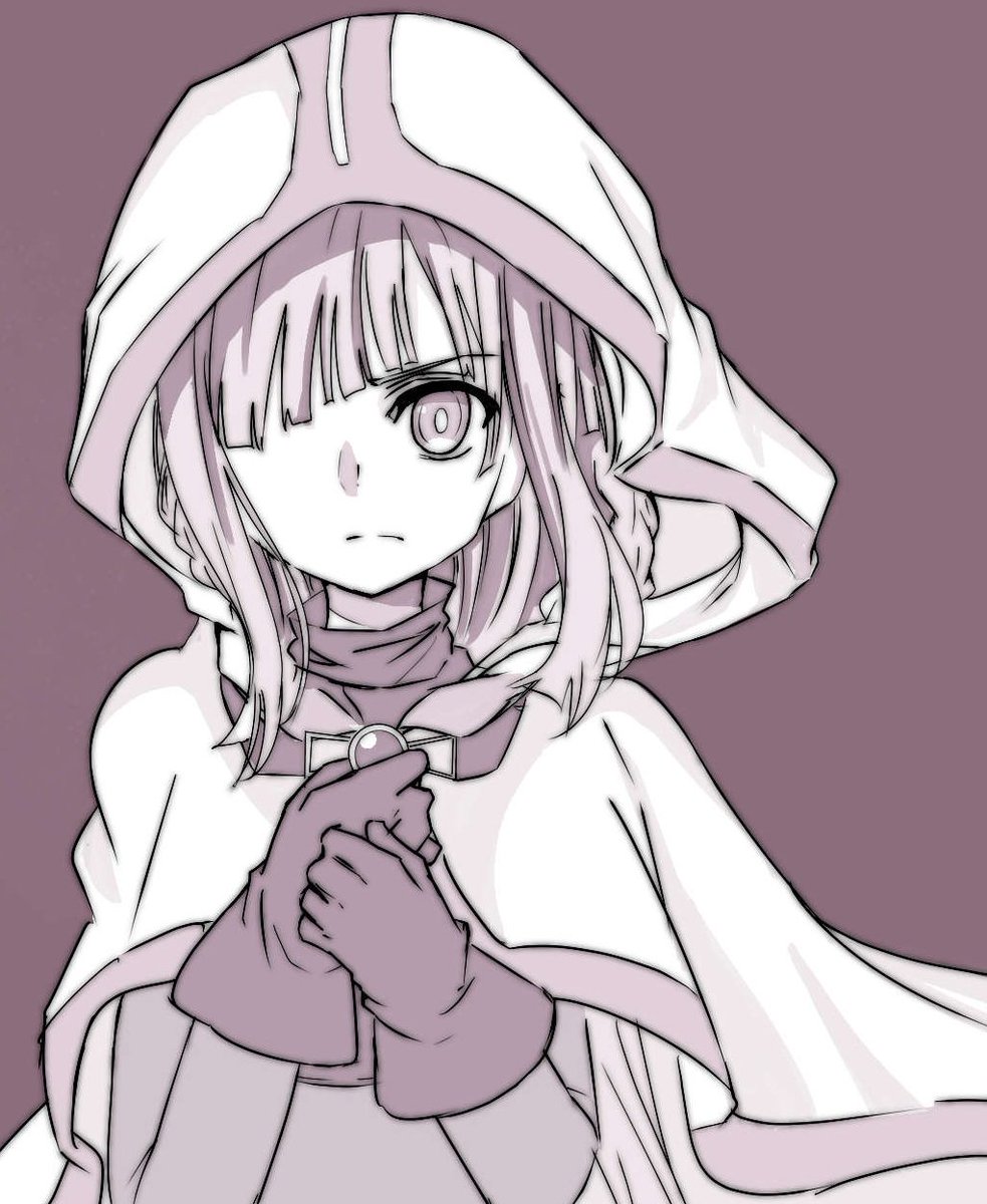 tamaki iroha 1girl solo gloves hood magical girl simple background cloak  illustration images