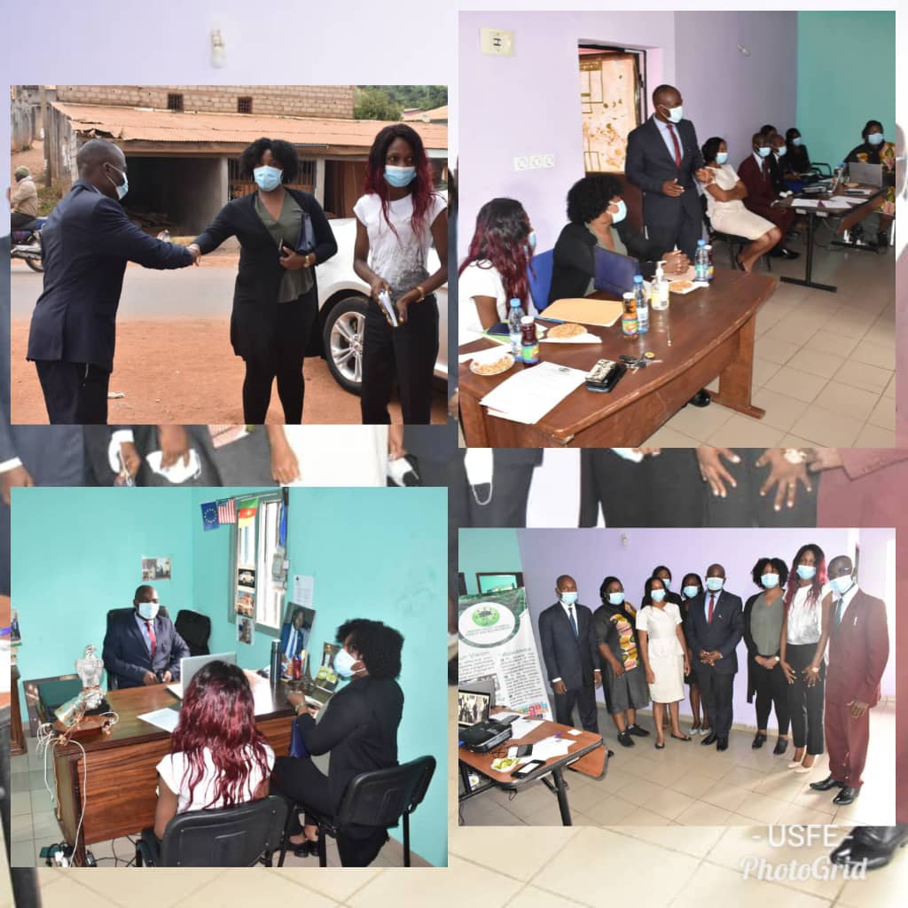 usfe_inter's tweet photo. Thank you the Deputy Chief of Potical &amp;Economic  Section and the Environment Specialist of the @USEmbYaounde for working visit at @usfe_inter Headquarters. #MakeOurPlanetGreatAgain, #ParisAgreement https://t.co/kEFFPRJwHu