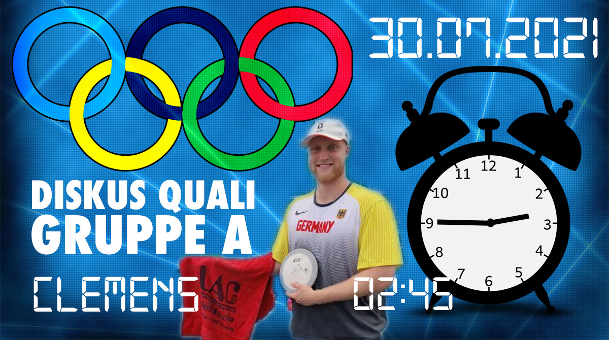 WebmasterLAC's tweet photo. Die Auslosung der Quali für das olympische Diskusfinale ist erfolgt: #ClemensPrüfer ist um 2:45 Uhr (WECKER!) in Gruppe A als 15. dran (16 Starter); erreicht werden müssen 66 Meter fürs Finale oder mindestens Platz 12 (von insgesamt 32 Startern)... #prüferpower #Tokyo2020 https://t.co/XmCtf5O53o