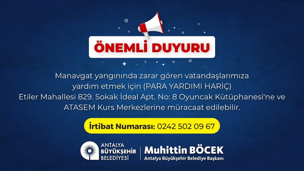 #Manavgat’ta yaraları hep birlikte saracağız