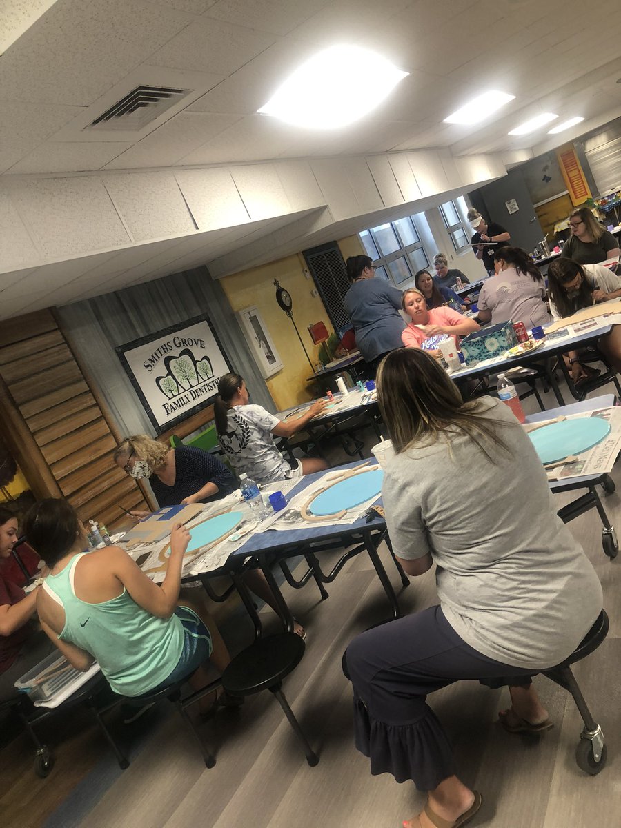 nwmediacenter's tweet photo. @nweseagles staff have been working hard to get ready for the new year. It was nice to take time together to sharpen our saws and learn from the best @MsHagansClass The door hangers turned out amazing!! https://t.co/olO4Xeneqj
