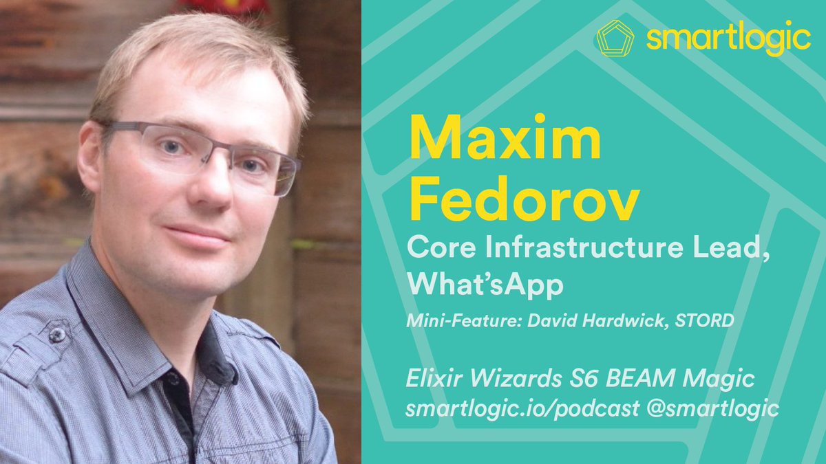 This week on Elixir Wizards we spoke to Maxim Fedorov from <a href="/WhatsApp/">WhatsApp</a> about how #Erlang is used to power messaging. We also included a bonus mini-feature with <a href="/davehardwick/">Dave H</a>, VP of Engineering at <a href="/GetSTORD/">Stord</a>.  smr.tl/2URcPmL #myelixirstatus