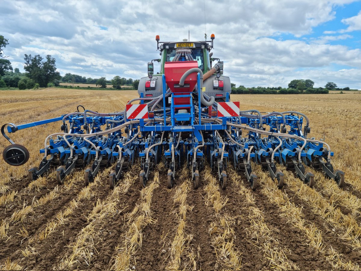 So we start all over again, drilling <a href="/KWSUKLtd/">KWS UK Ltd</a> Campus at 60 seeds with a companion of buckwheat, linseed, phacilia and sun flowers. 140kgs/ha of <a href="/AgriiUK/">Agrii</a> agriistart. Drilling again with the <a href="/Carresas/">CARRE SAS</a> strip till as this year's crop averaged 4t/ha very pleased. 🤞for this year.